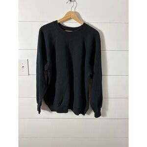 Ultra Sweats XL Black Sweatshirt USA Made Classic Crewneck Long Sleeve Pullover